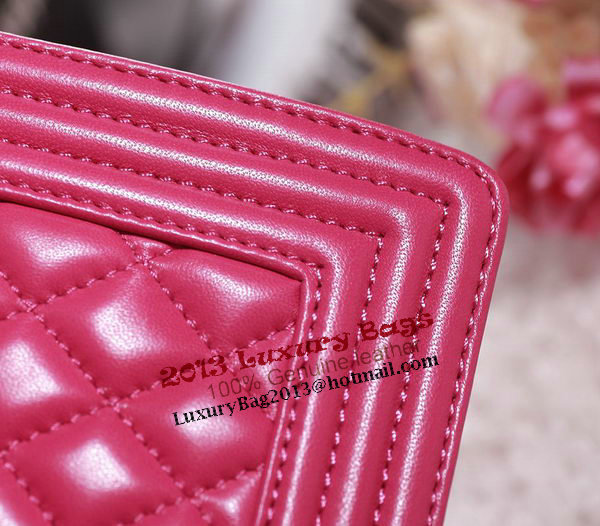 Chanel Boy Flap Shoulder Bag in Rose Lambskin Leather A67086 Silver