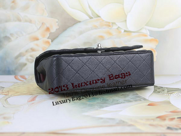 Chanel 2.55 Series Classic Flap Bag 1112 Black Cannage Pattern Original Leather Silver