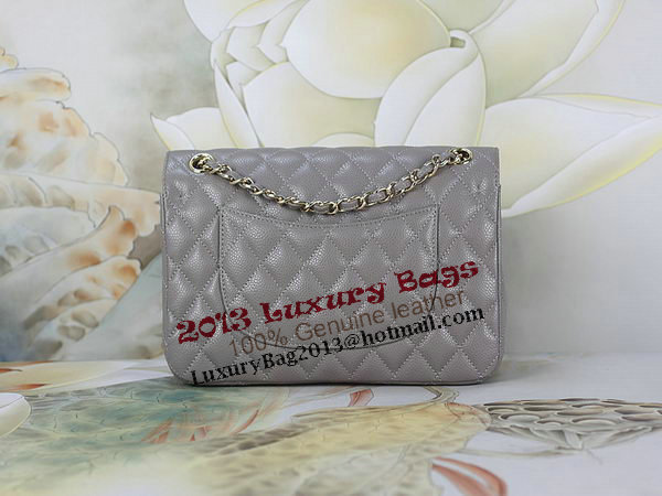 Chanel 2.55 Series Classic Flap Bag 1112 Gray Original Cannage Pattern Leather Gold