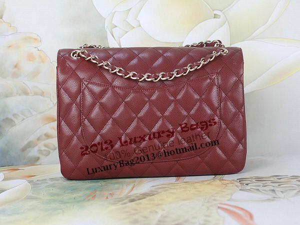 Chanel Classic Flap Bag 1113 Burgundy Original Cannage Pattern Leather Gold