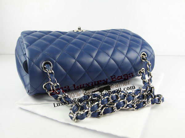 Chanel Classic Flap Bag 1113 RoyalBlue Original Sheepskin Leather Silver