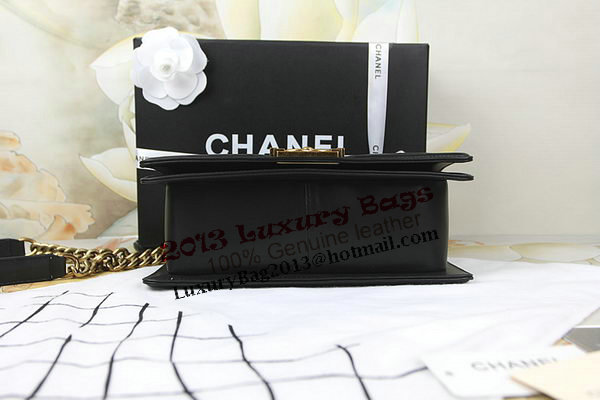 Chanel Boy Flap Shoulder Bag in Original Black Lambskin Leather A67025 Gold