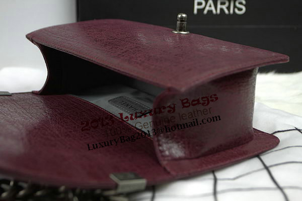 Chanel Boy Flap Shoulder Bag in Original Glazed Crackled Leather A67025 Burgundy