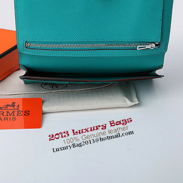 Hermes Bearn Japonaise Bi-Fold Wallet Original Leather A208 Light Green