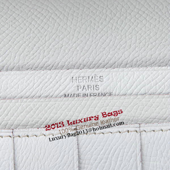 Hermes Bearn Japonaise Bi-Fold Wallet Original Leather A208 White