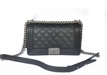 Chanel Boy Flap Shoulder Bag Original Calfskin Leather A67086 Black