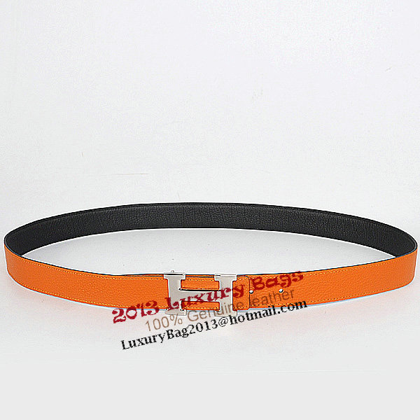 Hermes Black Imported Belt HR1005B Silver