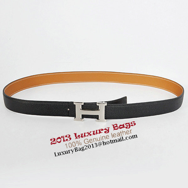 Hermes Camel Bovine Jugular Veins Belt HR1006B Silver