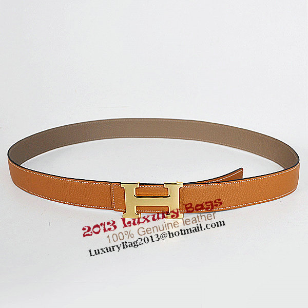 Hermes Dark Gray Bovine Jugular Veins Belt HR1009A Gold