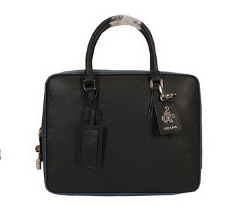 Prada Original Leather Briefcase 305M Black