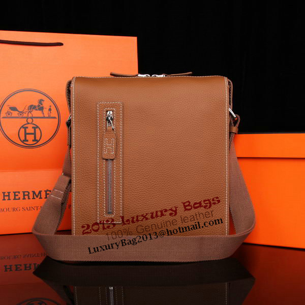 Hermes Original Calf Leather Messenger Bag M86681 Wheat