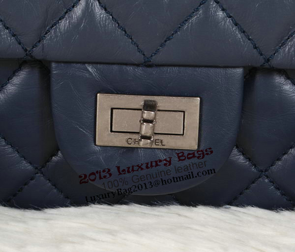 Chanel Classic Flap Shoulder Bags A226 Blue Sheepskin Leather Silver