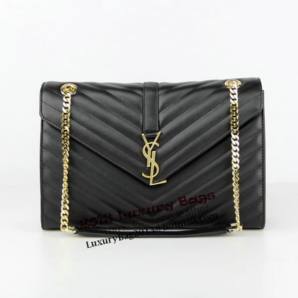 Yves Saint Laurent Classic Monogramme Flap Bag Y2039 Black