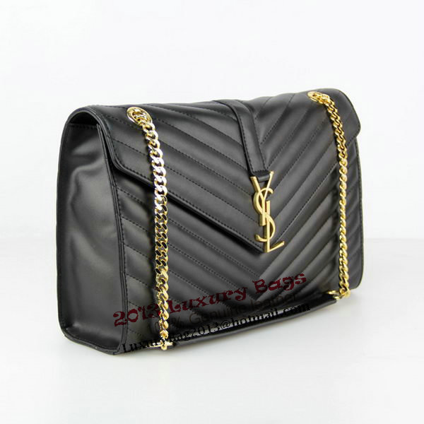 Yves Saint Laurent Classic Monogramme Flap Bag Y2039 Black