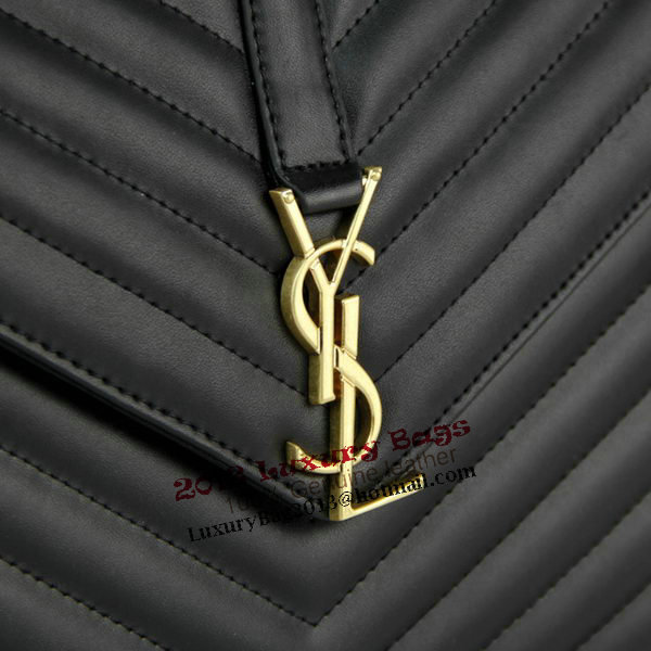 Yves Saint Laurent Classic Monogramme Flap Bag Y2039 Black