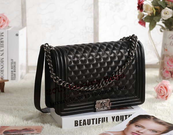 Chanel Boy Flap Shoulder Bag in Original Leather A67087 Black