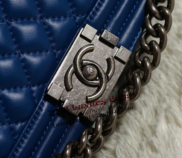 Chanel Boy Flap Shoulder Bag in Original Leather A67087 Blue