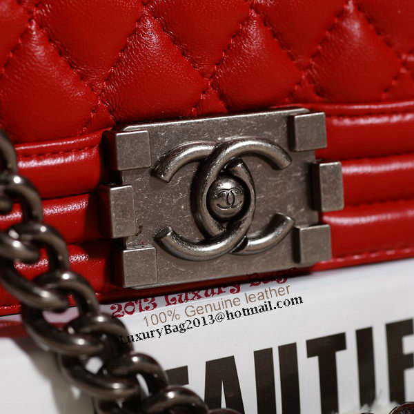 Chanel Boy Flap Shoulder Bag in Original Leather A67087 Red