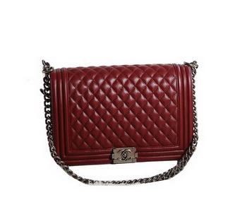 Chanel Boy Flap Shoulder Bag in Original Leather A67087 Wine