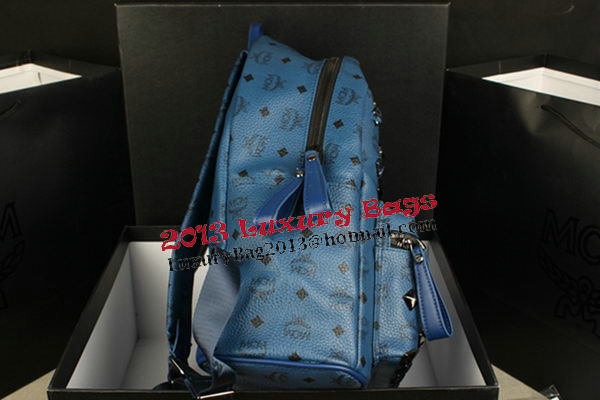 MCM Stark Backpack mini in Calf Leather 8031 RoyalBlue