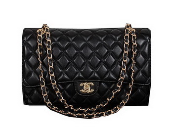 Chanel Classic Flap Bag 1119 Black Sheepskin Gold