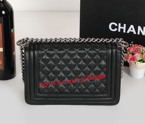 Boy Chanel Flap Shoulder Bag Original Sheepskin Leather A67086 Black