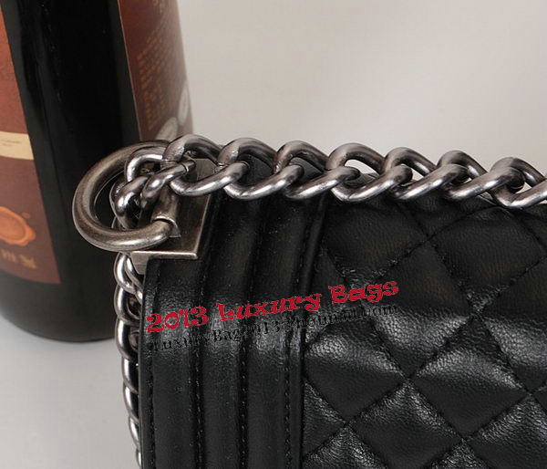 Boy Chanel Flap Shoulder Bag Original Sheepskin Leather A67086 Black