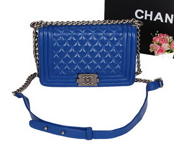 Boy Chanel Flap Shoulder Bag Original Sheepskin Leather A67086 Blue