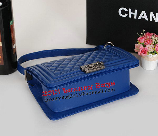 Boy Chanel Flap Shoulder Bag Original Sheepskin Leather A67086 Blue