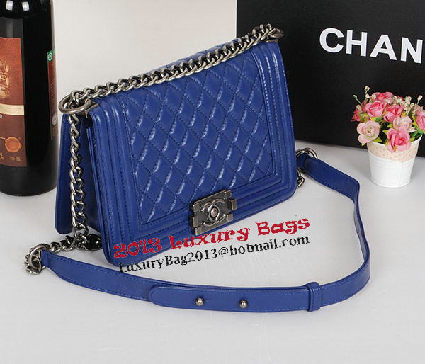 Boy Chanel Flap Shoulder Bag Original Sheepskin Leather A67086 RoyalBlue