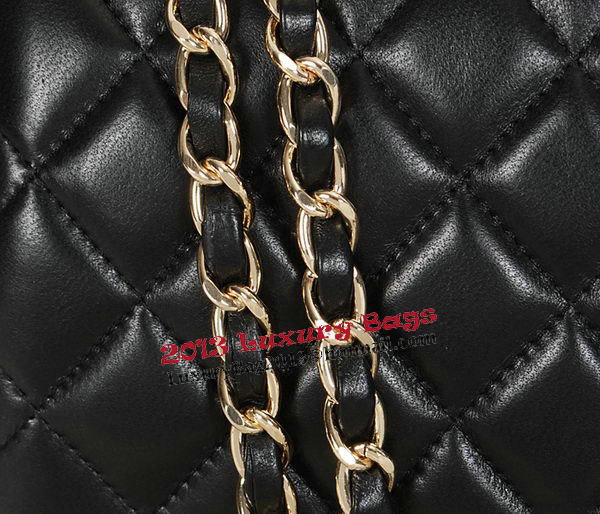 Chanel Classic Flap Bag Black Original Sheepskin Leather A1118 Gold