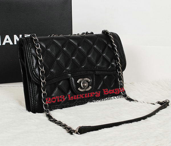 Chanel Classic Flap Bag Sheepskin Leather A66331 Black