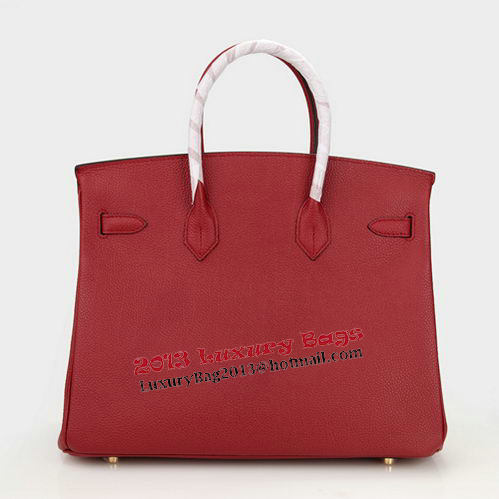 Hermes Birkin 35CM Tote Bag Burgundy Original Leather H35 Gold