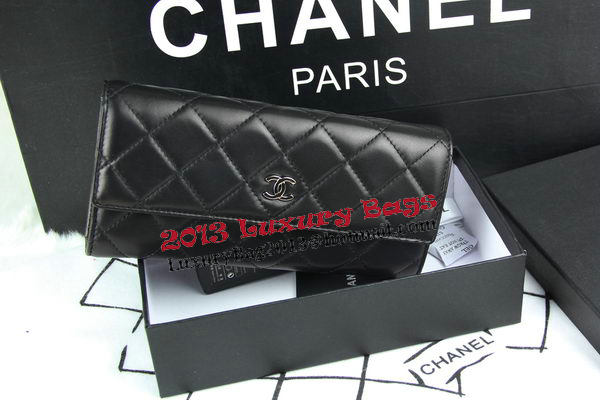 Chanel Matelasse Long Wallet Original Leather A50096 Black