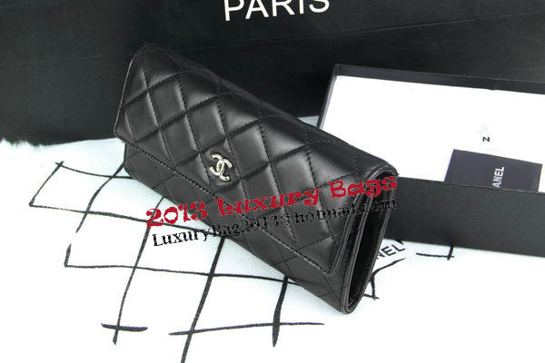 Chanel Matelasse Long Wallet Original Leather A50096 Black