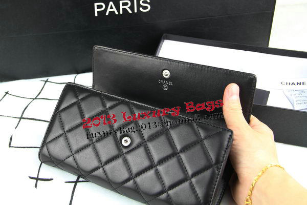 Chanel Matelasse Long Wallet Original Leather A50096 Black