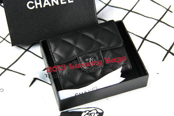 Chanel Matelasse Wallet Original Sheepskin Leater A50082 Black