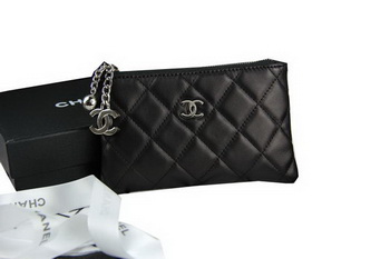 Chanel Matelasse Zip Around Wallet Original Leather A50165 Black