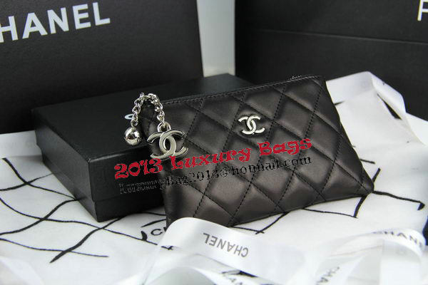 Chanel Matelasse Zip Around Wallet Original Leather A50165 Black