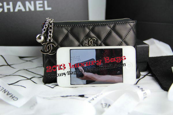 Chanel Matelasse Zip Around Wallet Original Leather A50165 Black