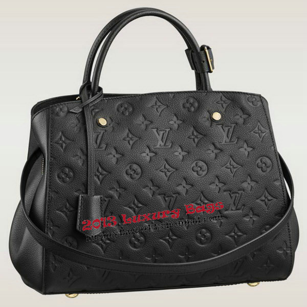 Louis Vuitton Monogram Empreinte Montaigne MM M41048 Black