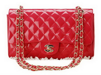 Chanel Classic Flap Bag 2.55 Series Patent Leather CHA1112 Peach