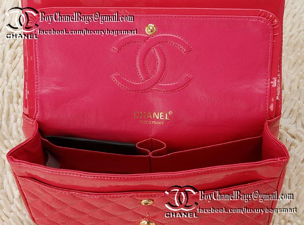 Chanel Classic Flap Bag 2.55 Series Patent Leather CHA1112 Peach