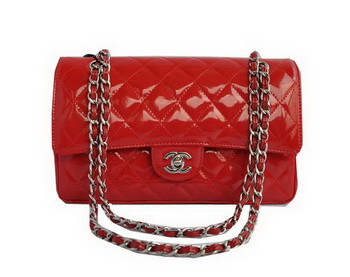 Chanel Classic Flap Bag 2.55 Series Patent Leather CHA1112 Red