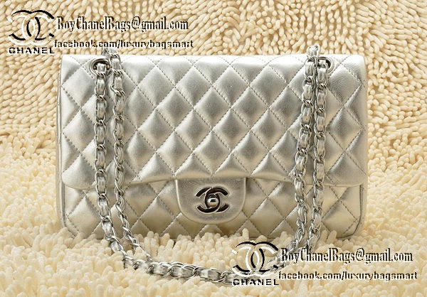 Chanel Classic Flap Bag 2.55 Series Sheepskin Leather CHA1112 Silver