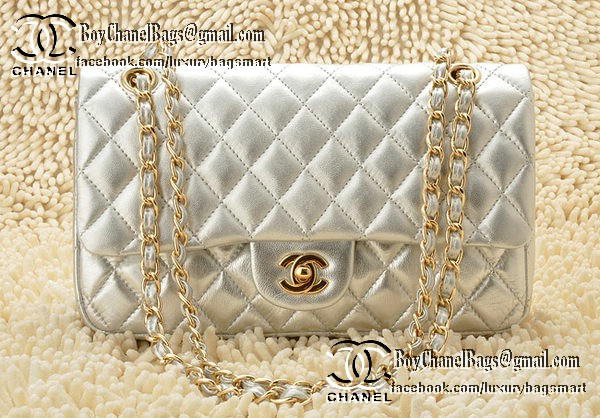 Chanel Classic Flap Bag 2.55 Series Sheepskin Leather CHA1112 Silver