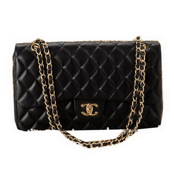 Chanel Classic Flap Bag CHA1113 Black Sheepskin Leather