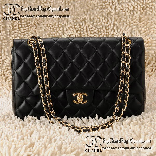 Chanel Classic Flap Bag CHA1113 Black Sheepskin Leather