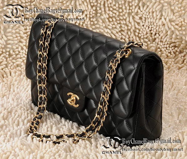 Chanel Classic Flap Bag CHA1113 Black Sheepskin Leather