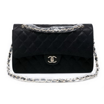 Chanel Classic Flap Bag Cannage Pattern CHA1113 Black